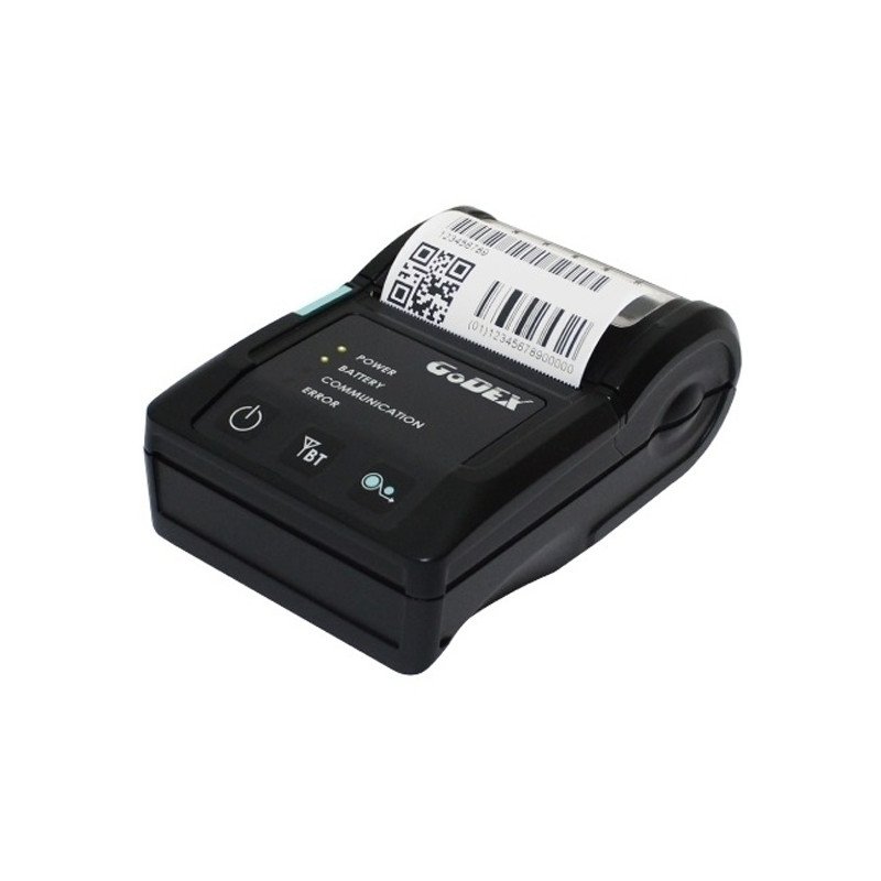 Godex MX30, 203dpi мобильный термопринтер для печати этикеток, 72 мм, 102 мм/сек, RS232, USB + Bluetooth