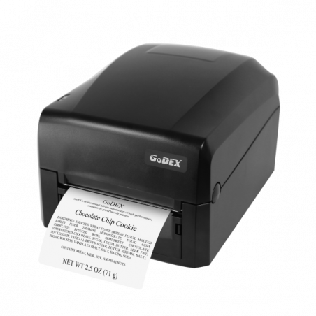 Godex GE300UES настольный термотрансферный принтер для печати этикеток, 300 dpi, USB+RS232+Ethernet, 4 ips, полдюймовая втулка